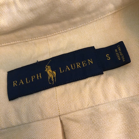 Ralph Lauren Yellow Oxford Button Down Dress Shirt - Picture 6 of 7